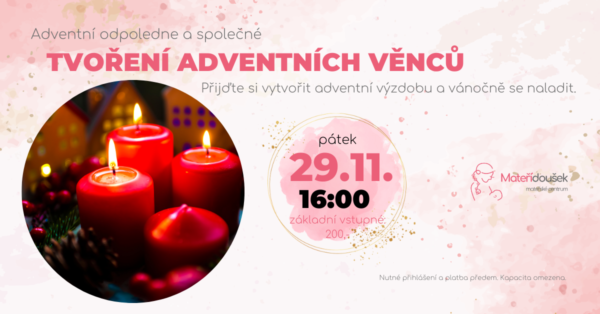 Adventní odpoledne - tvoření věnců